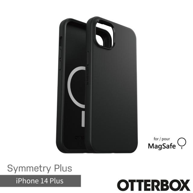 【OtterBox】iPhone 14 Plus 6.7吋 Symmetry Plus 炫彩幾何保護殼-黑(支援MagSafe)