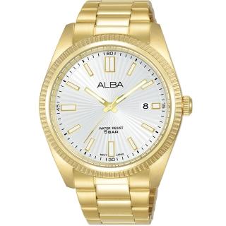 【ALBA】雅柏 Prestige 簡約三針 時尚腕錶-42.2mm金色 母親節(VJ42-X353K/AS9S60X1)