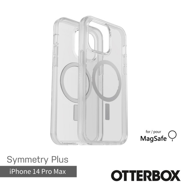 【OtterBox】iPhone 14 Pro Max 6.7吋 Symmetry Plus 炫彩幾何保護殼-透明(支援MagSafe)