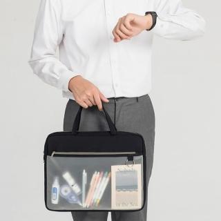 【MoonDy】手提筆電包 13吋筆電包 補習袋 收納包 書袋 補課包 資料袋 大容量包包 檔案袋 黑色包包 禮物