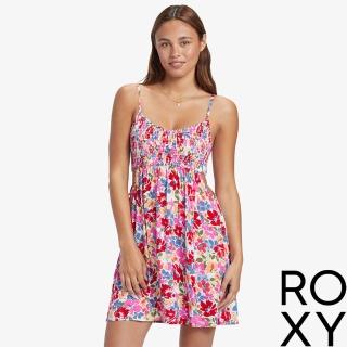 【ROXY】女款 女裝 細肩帶無袖連身短裙洋裝 HOT TROPICS MINI DRESS(桃紅色)