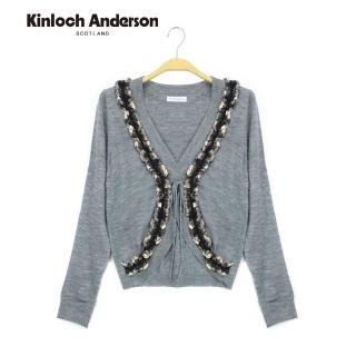 【Kinloch Anderson】麻花滾邊領綁帶針織上衣外套 金安德森女裝(KA0275903)