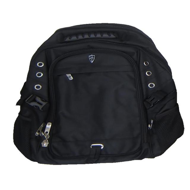 【SNOW.bagshop】背包大型容量可放A4資夾14吋電腦二層主袋+外袋共四層防水尼龍布胸前釦