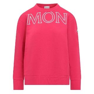 【MONCLER】女款 英文名&左臂品牌LOGO 長袖運動衫-桃紅色(XS號、S號、M號)