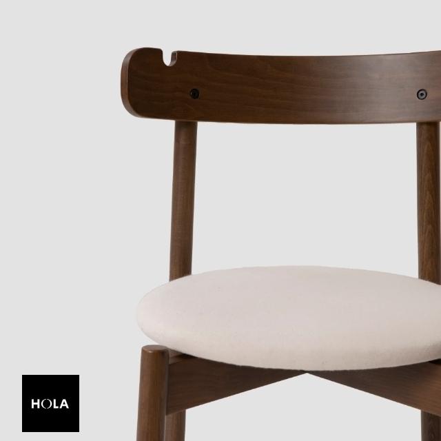 【HOLA】PODIUM PLUS櫸木餐椅 深木 白色