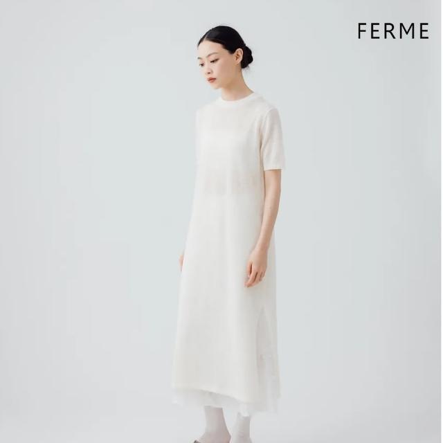 【CORBAN】FERME 洋裝 透膚涼感薄紗短袖長洋 女款 3色 FTD017