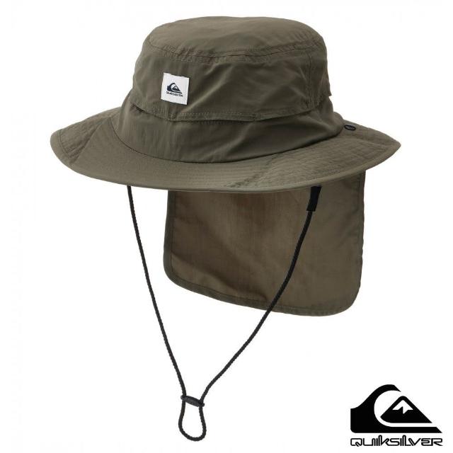 【Quiksilver】男款 配件 防潑水戶外機能運動帽 衝浪帽 UV WATER HAT(軍綠)