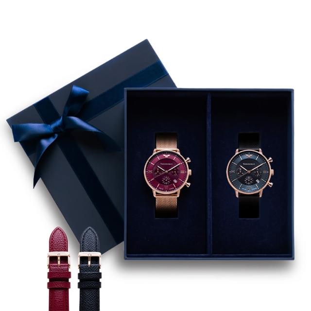 【THEODORA’S 希奧朵拉】[可選色]情人節禮盒-神力女超人對錶+替換錶帶禮盒4入組