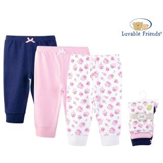 【Luvable Friends 甜蜜寶貝】100%純棉長褲3件組(LF32346)