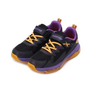 【LOTTO】22.5-24.5cm 閃電 LIGHTNING 氣墊籃球鞋 黑炫紫 大童鞋 LT3AKB8970