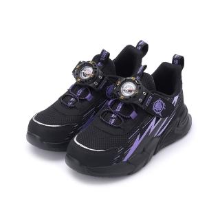 【Marvel 漫威】18-23cm 黑豹指南針輕量運動鞋 黑紫 中大童 MRKR36200