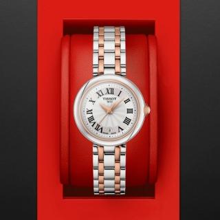 【TISSOT 天梭 官方授權】BELLISSIMA 都會時尚石英腕錶 母親節 禮物(T1260102201301)