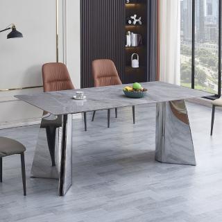 【MUNA 家居】豪門6.6尺灰岩板餐桌/YB35/不含椅(桌子 餐桌)