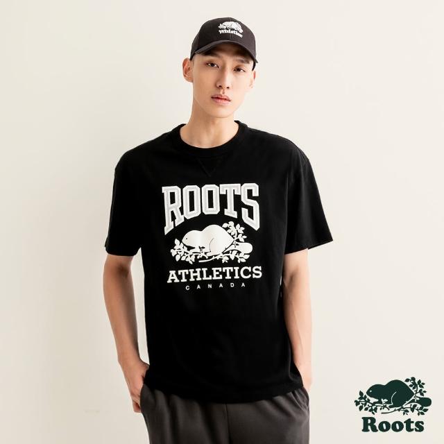 【Roots】Roots 男裝- RBA短袖T恤(黑色)
