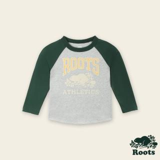 【Roots】Roots 小童- RBA長袖棒球T恤(混色灰)