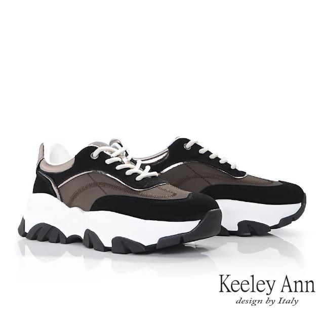 【Keeley Ann】科技感厚底老爹鞋(黑色426577510-Ann系列)