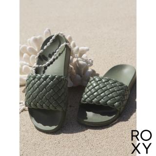 【ROXY】女款 女鞋 懶人拖鞋 SLIPPY PUFF(軍綠)