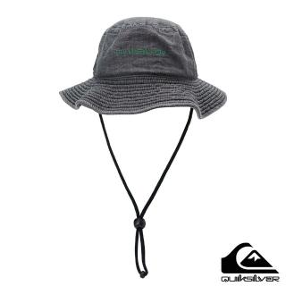 【Quiksilver】男款 配件 戶外運動帽 漁夫帽 休閒帽 衝浪帽 BUCKOLOGY(黑灰)