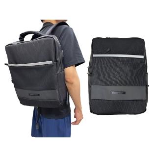 【SNOW.bagshop】後背包中容量主袋+外袋共五層(A4資料夾14吋電腦防水尼龍USB+線)