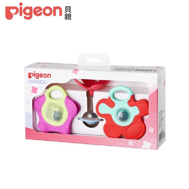 【Pigeon 貝親】小花固齒器禮盒