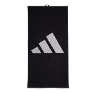 【adidas 愛迪達】3bar Towel SMAL 毛巾 運動 瑜珈 休閒 訓練 50x100cm 純棉 黑(IU1290)