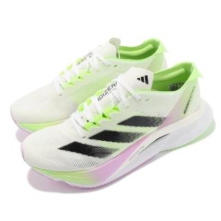 【adidas 愛迪達】慢跑鞋 Adizero Boston 12 W 女鞋 白 綠 馬牌輪胎底 運動鞋 馬拉松 愛迪達(IG3328)