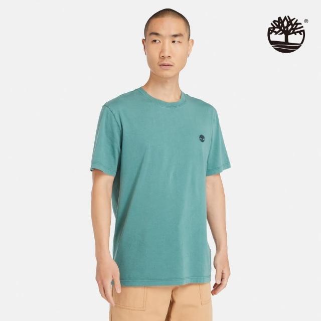 【Timberland】男款藍綠色短袖T恤(A2PW3CL6)