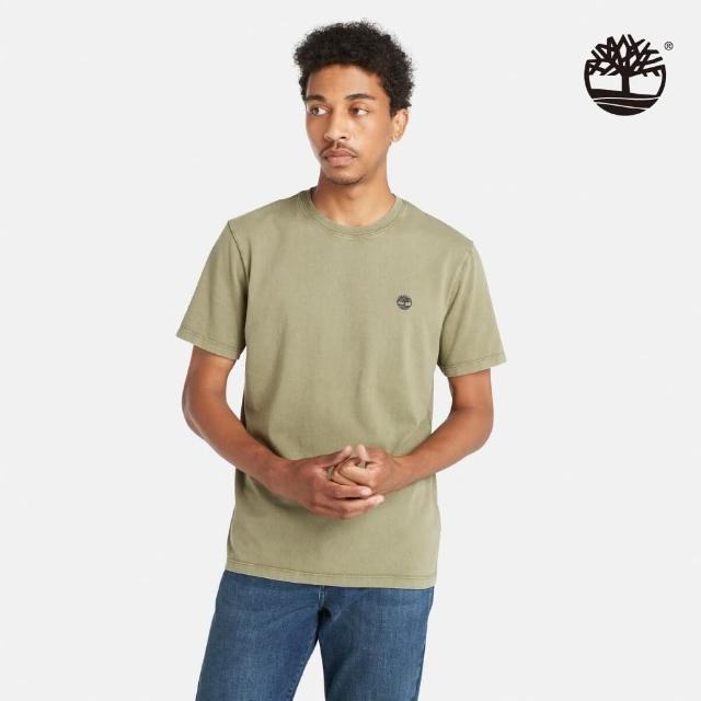 【Timberland】男款灰綠色短袖T恤(A2PW3590)
