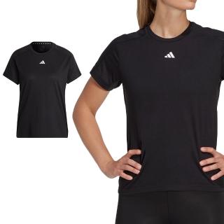 【adidas 愛迪達】TR-ES Crew T 女款 黑色 排汗 訓練 運動 上衣 短袖 HR7795