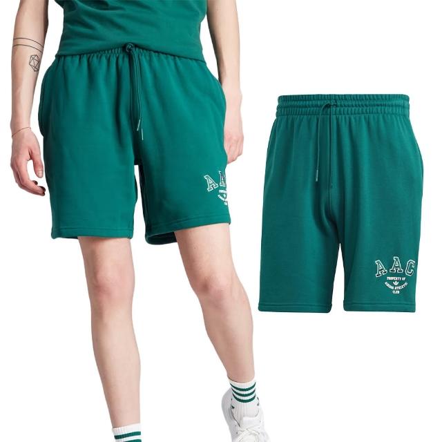 【adidas 愛迪達】Hack AAC Shorts 男款 綠色 亞洲版 運動 毛圈布 舒適 休閒 短褲 IM4582