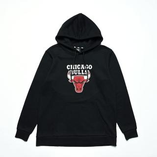 【NBA】NBA 基本款 隊徽 連帽T恤 公牛隊 男女 黑色(3255105220)