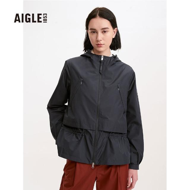 【AIGLE】女 防風外套(AG-2A246A057 深藍)