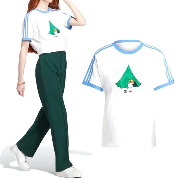【adidas 愛迪達】Moomin SS Tee  女款 白色 上衣 T恤 亞洲版 聯名 休閒 復古 短袖 IB9938