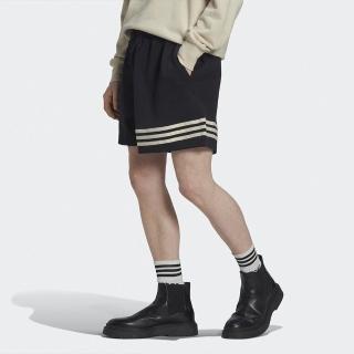 【adidas 愛迪達】New C Shorts 男款 黑色 三線 運動 休閒 經典 棉質 寬鬆 短褲 HN6594