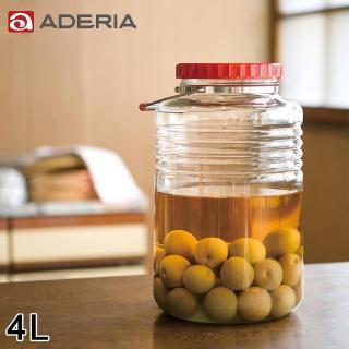 【好拾物】ADERIA 日本製釀梅 梅酒罐 密封罐 釀酒罐 復古紅蓋 梅酒瓶(4L)