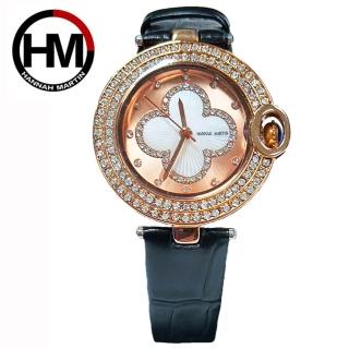 【HANNAH MARTIN】時尚鑲鑽錶框刻度女士腕錶(HM-Z11)