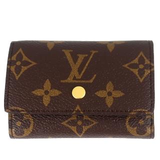 【Louis Vuitton 路易威登】Monogram LV花紋按扣短夾(M68704/咖啡色)
