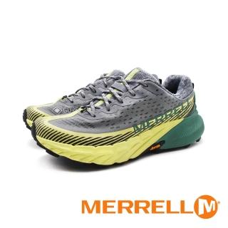 【MERRELL】女 AGILITY PEAK 5 GTX防水戶外健身輕量型慢跑越野鞋 女鞋(灰綠)