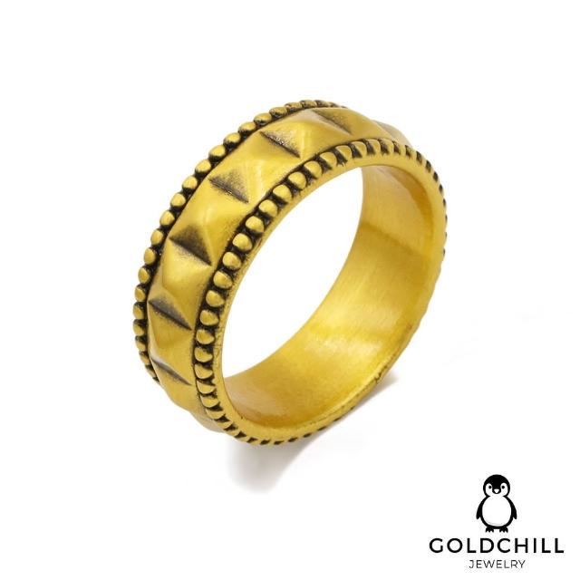 【GOLDCHILL JEWELRY】黃金戒指 守護 黑金戒指 5G工藝(0.63錢±0.03)