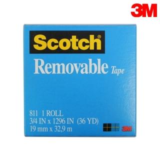 【3M】811-3/4 Scotch可再貼隱形膠帶 19mmx32.9M 紙盒