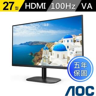 【AOC】27B2HM2 27型 VA 100Hz平面窄邊框螢幕(HDMI/4ms)
