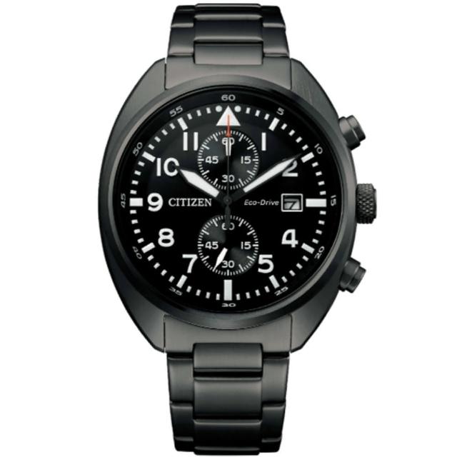 【CITIZEN 星辰】Eco-Drive 極致時尚光動能計時腕錶/黑(CA7047-86E)