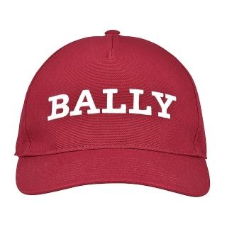 【BALLY】BALLY字母立體LOGO純棉製棒球帽(紅)