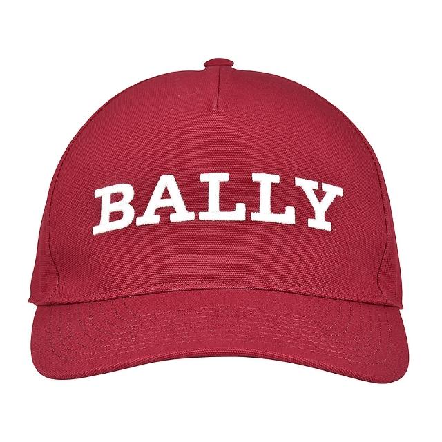 【BALLY】BALLY字母立體LOGO純棉製棒球帽(紅)