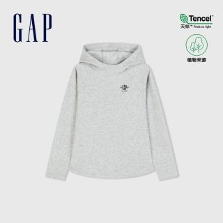 【GAP】男童裝 Logo印花帽T-灰色(890301)
