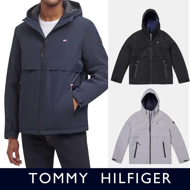 【Tommy Hilfiger】TOMMY 經典Logo連帽保暖衝鋒風衣外套-多色組合(平輸品/百搭必備)