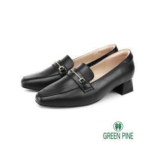 【GREEN PINE】知性小方頭樂福鞋黑色(00288912)