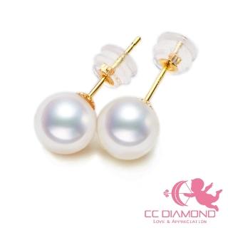 【CC Diamond】天然極品珍珠 18K經典耳釘(8-8.5mm)