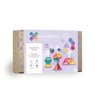 【Connetix 磁樂】澳洲 Connetix 磁力片- 48片粉彩延伸形狀組(STEAM 玩具)