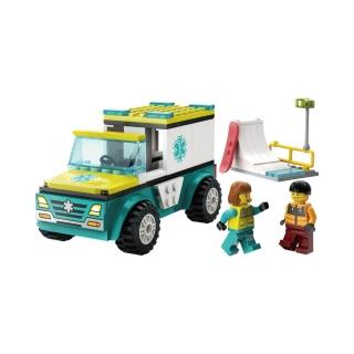 【LEGO 樂高】Lego樂高 緊急救護車和單板滑雪者 60403
